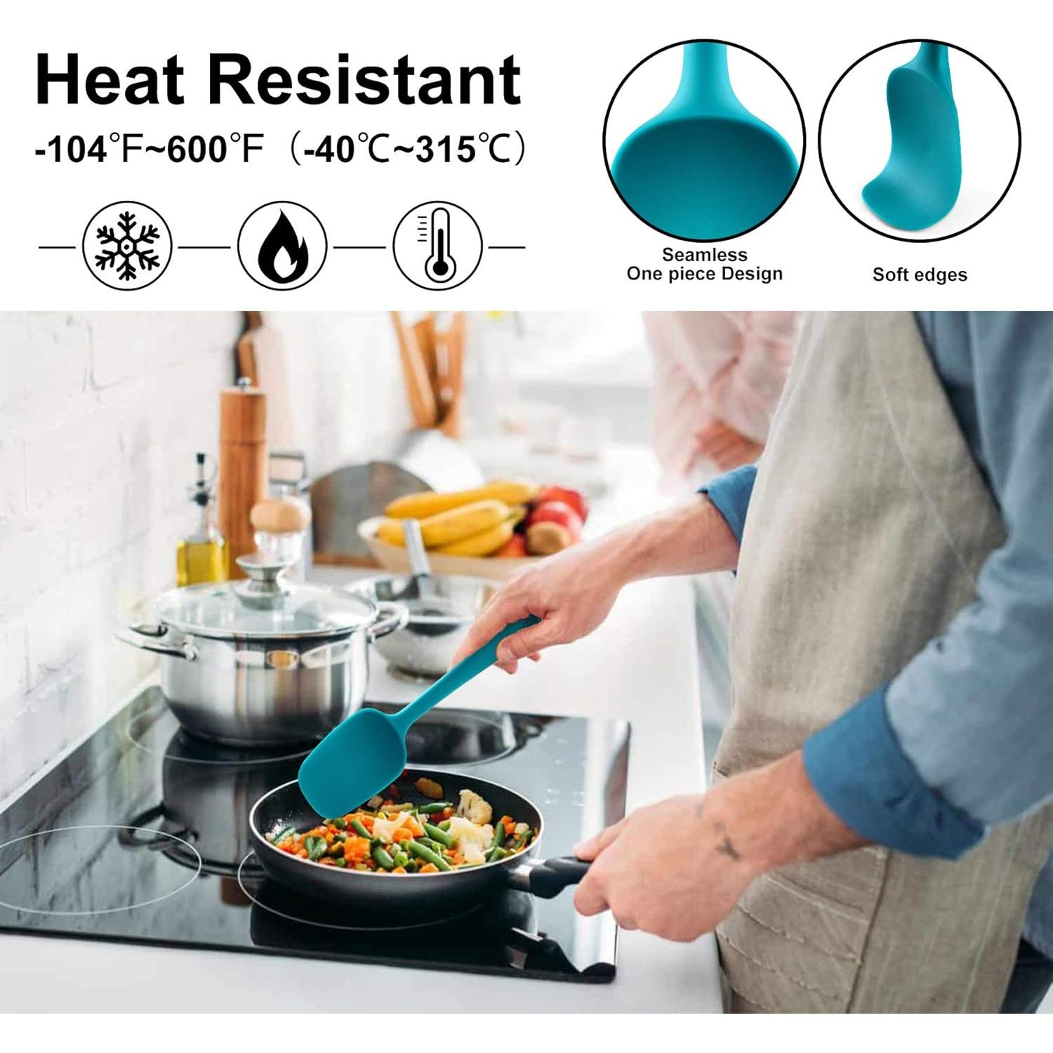 Juego de Espátulas de Silicona HOTEC 9 Piezas Antiadherentes