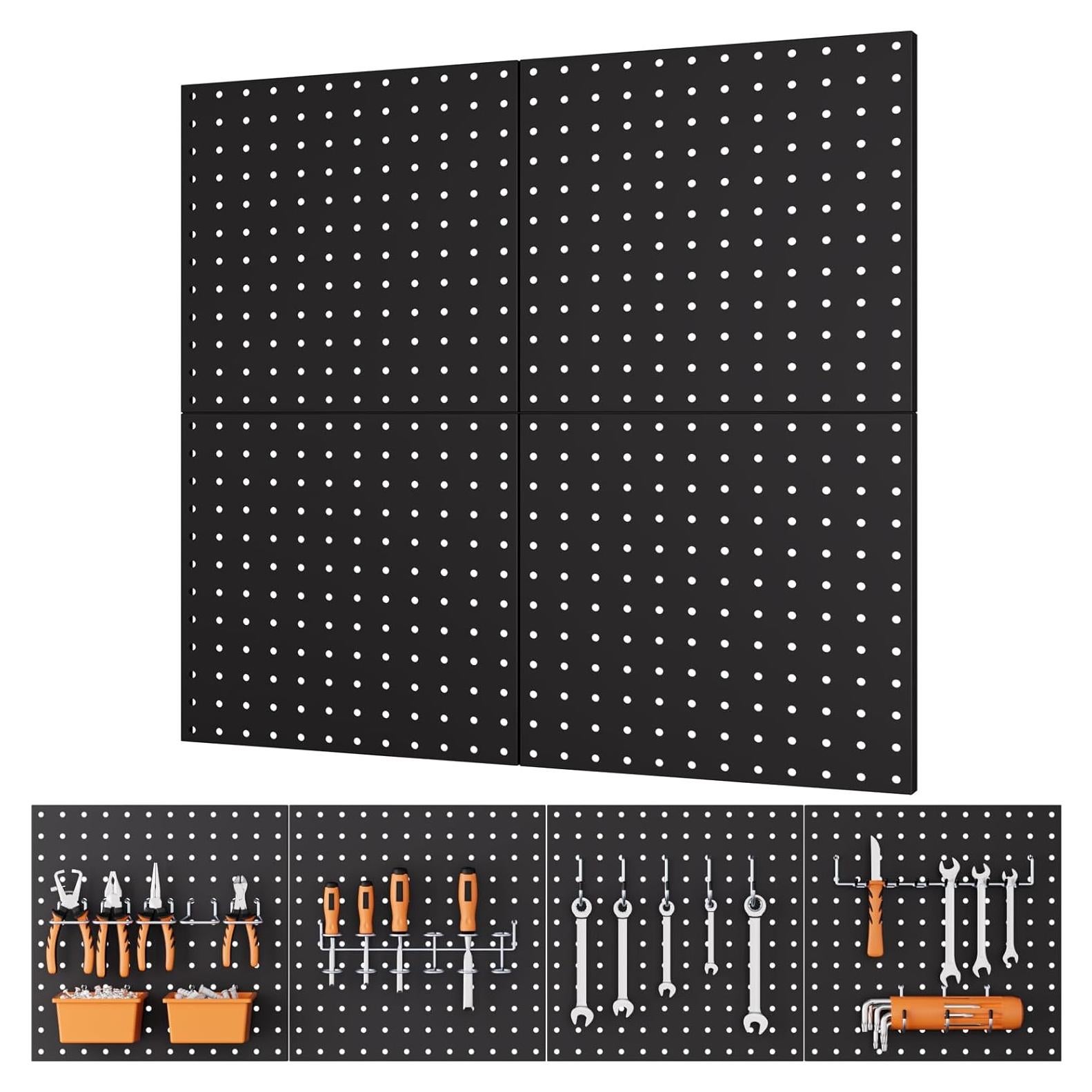 Paneles de Metal para Tablero de Clavos INCLY 4 Piezas 30.48cm