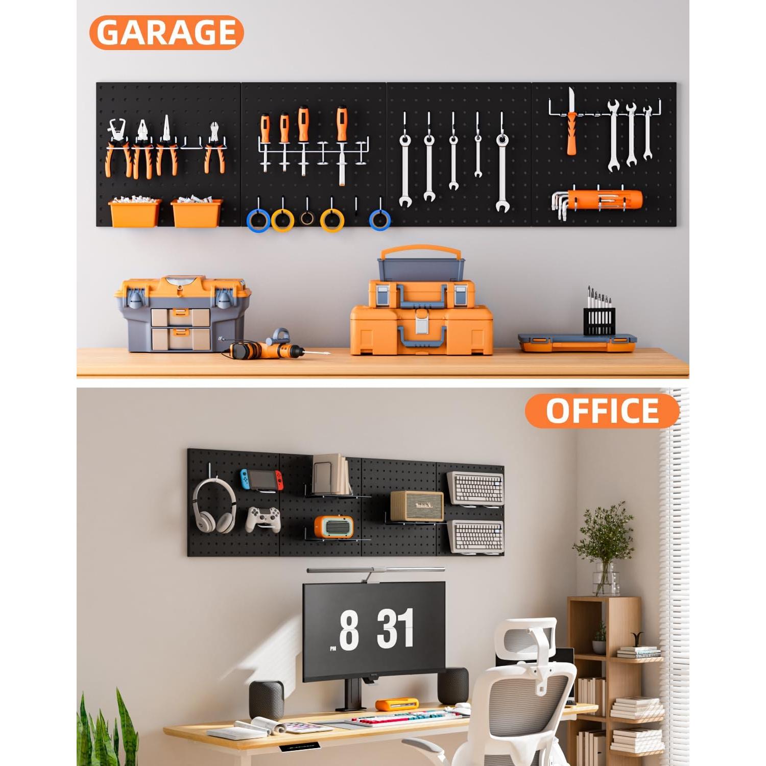 Paneles de Metal para Tablero de Clavos INCLY 4 Piezas 30.48cm