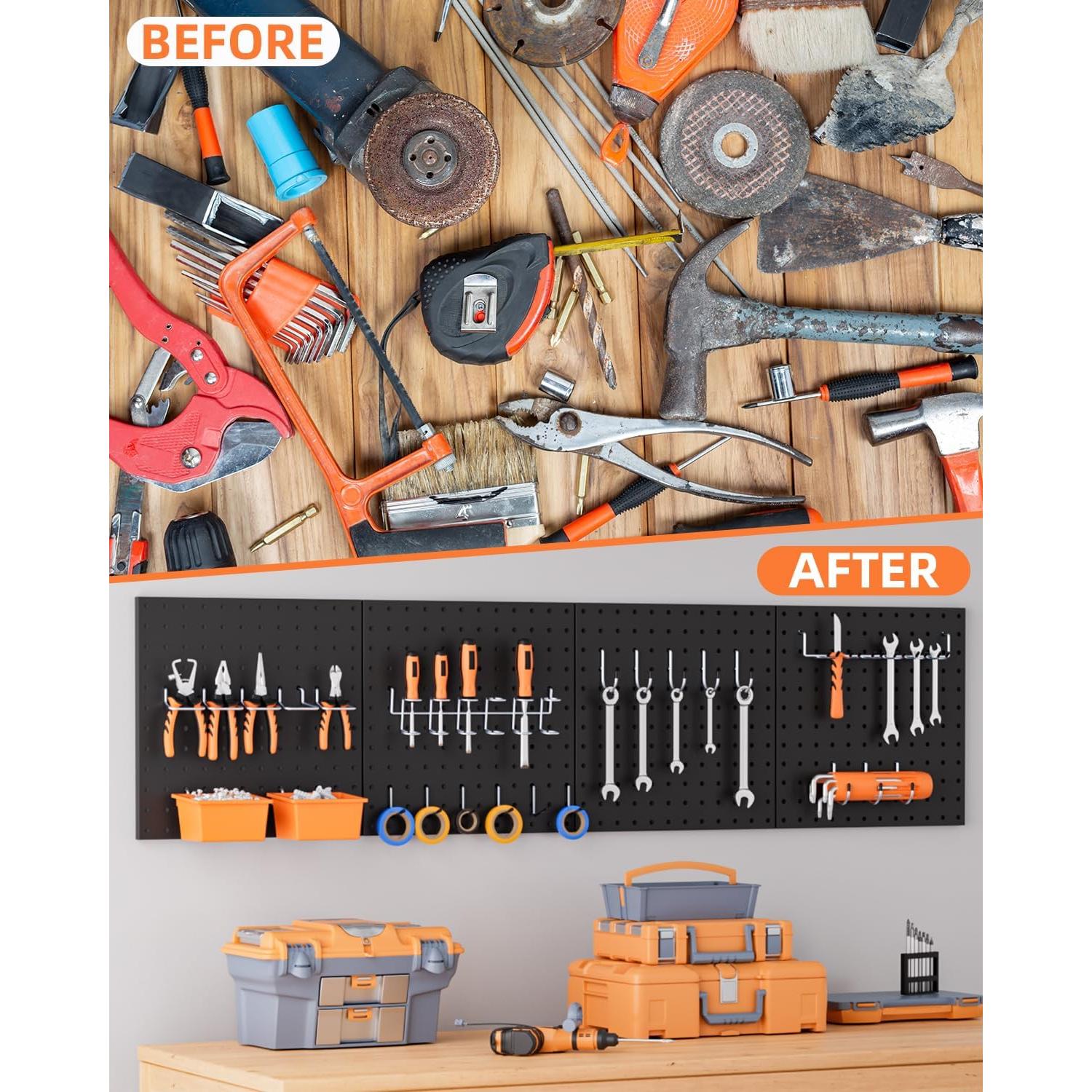 Paneles de Metal para Tablero de Clavos INCLY 4 Piezas 30.48cm