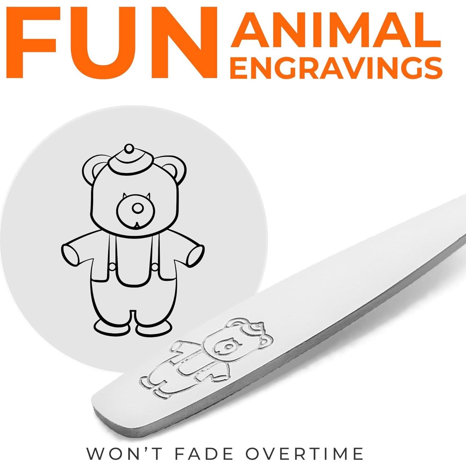 Set de Cubiertos para Niños Zulay Kitchen - 4 Tenedores de Acero Inoxidable