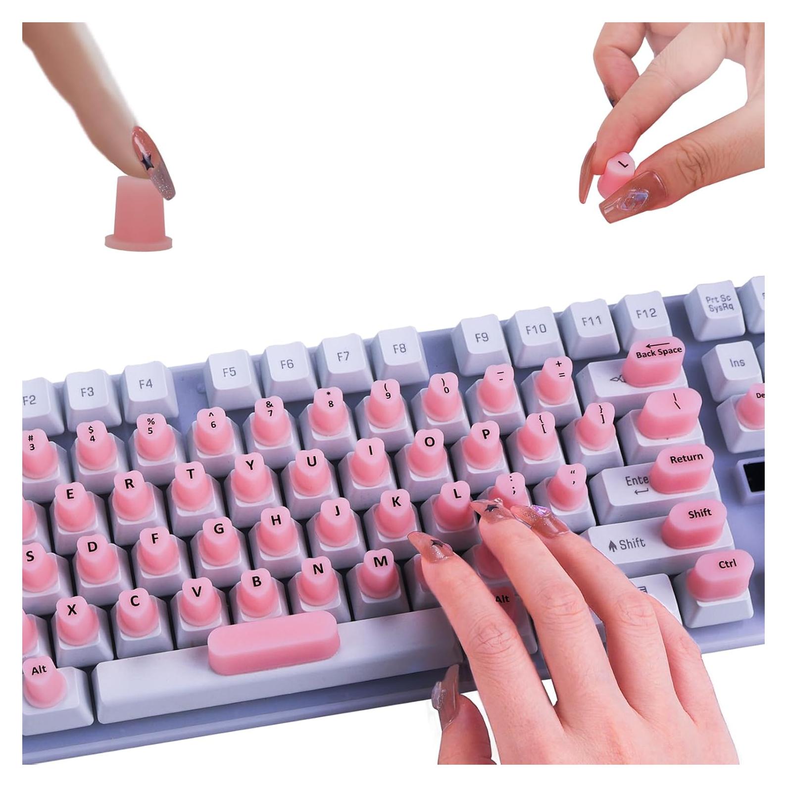 Calcomanías Elevadas para Teclado Raisetip 70 Pcs Rosa