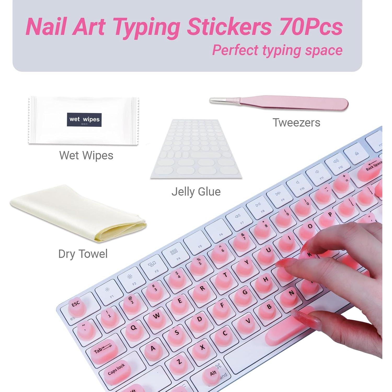 Calcomanías para Teclado WANTHER para Uñas Largas - 70 Pcs