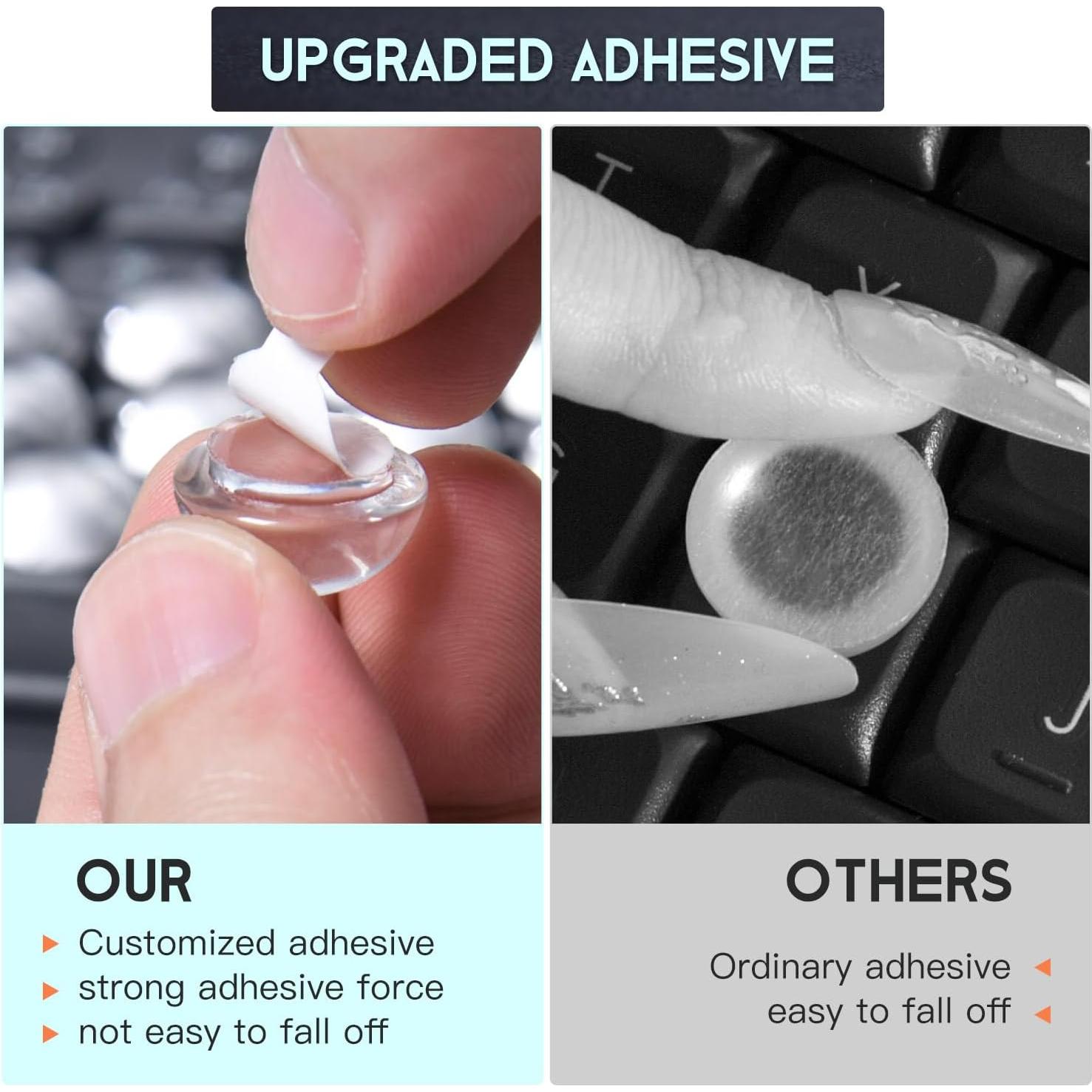 Pegatinas de Teclado para Uñas Largas DAMMOMKO 54PCS Vidrio