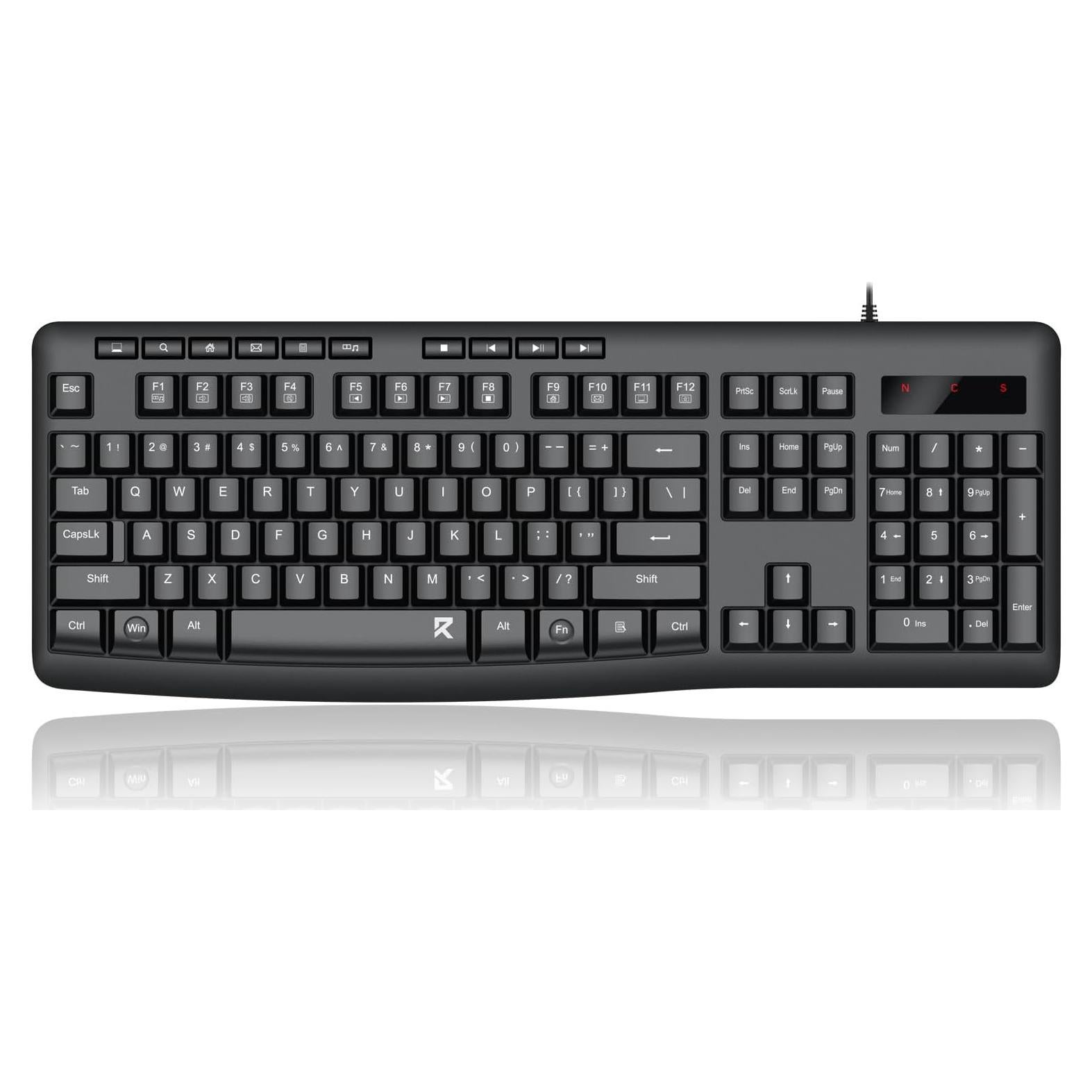 Teclado Redragon BK7366 USB Multimedia Silencioso Resistente