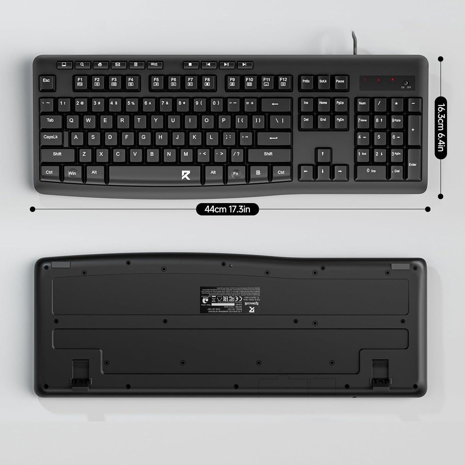 Teclado Redragon BK7366 USB Multimedia Silencioso Resistente