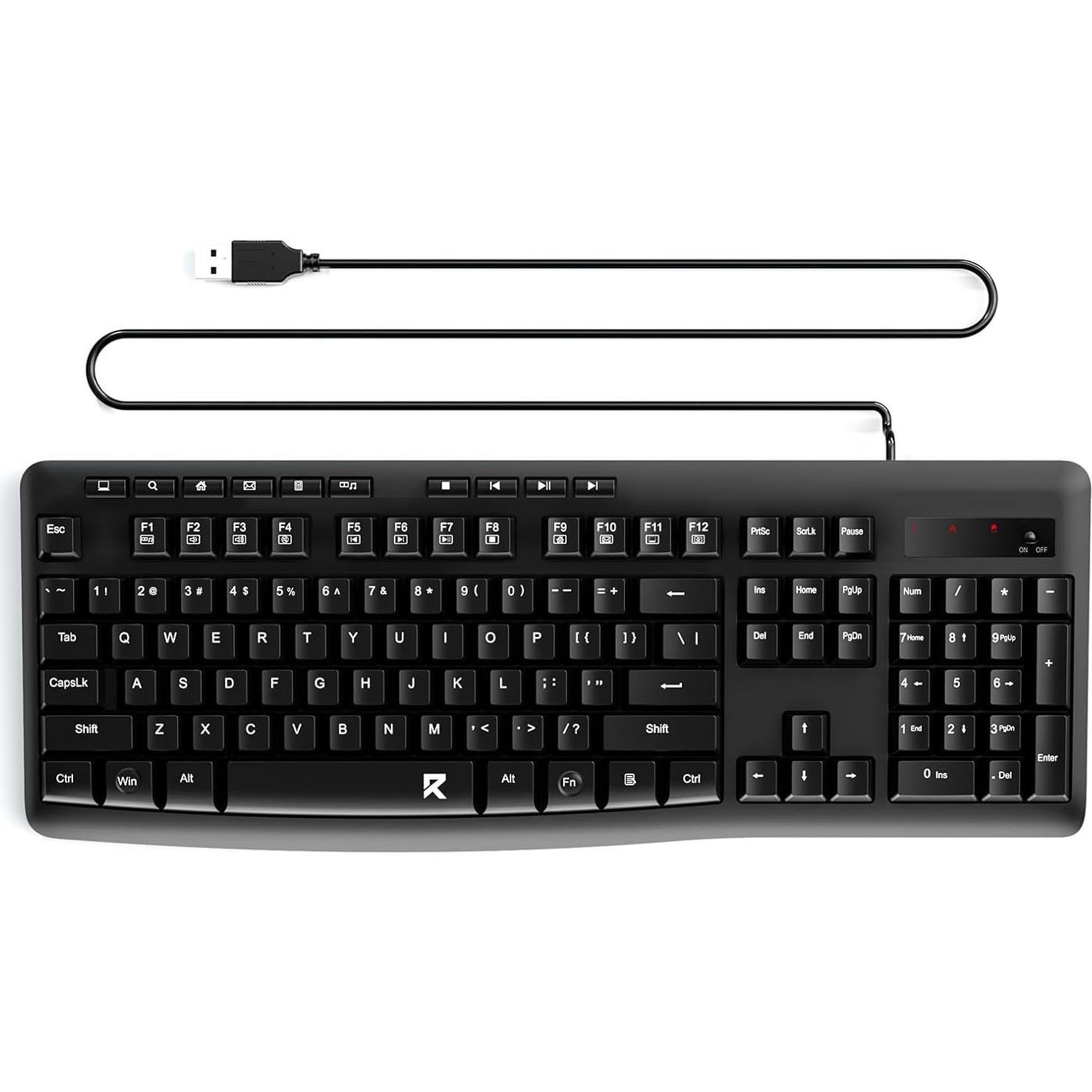Teclado Redragon BK7366 USB Multimedia Silencioso Resistente