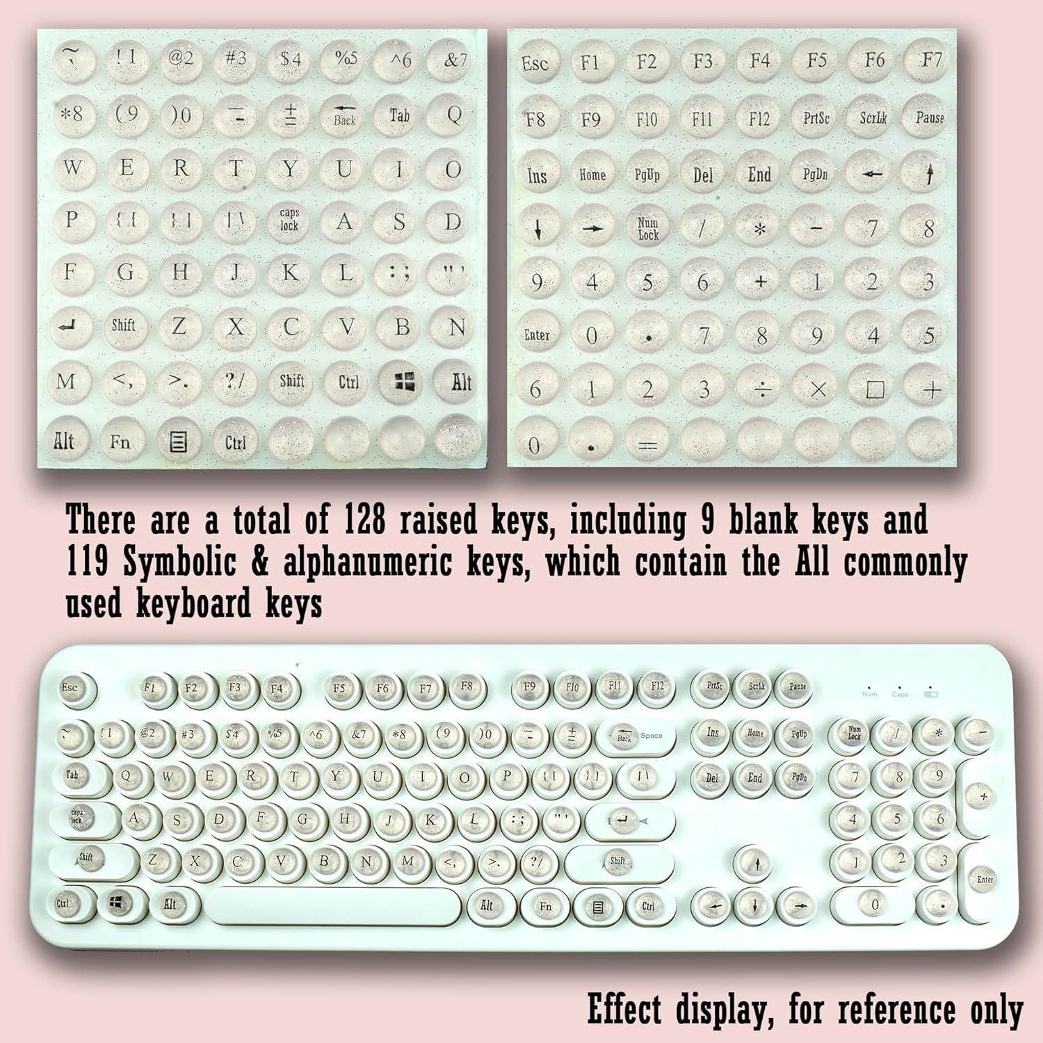 Elevador de Teclas para Teclado Ivaso - Hemisferio Rosa, 128 Pcs