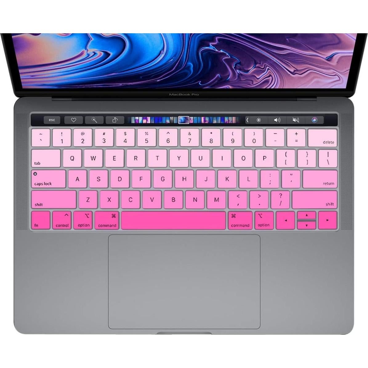 Cubierta de Teclado ProElife Rosa Ombre para MacBook Pro 13" 15"