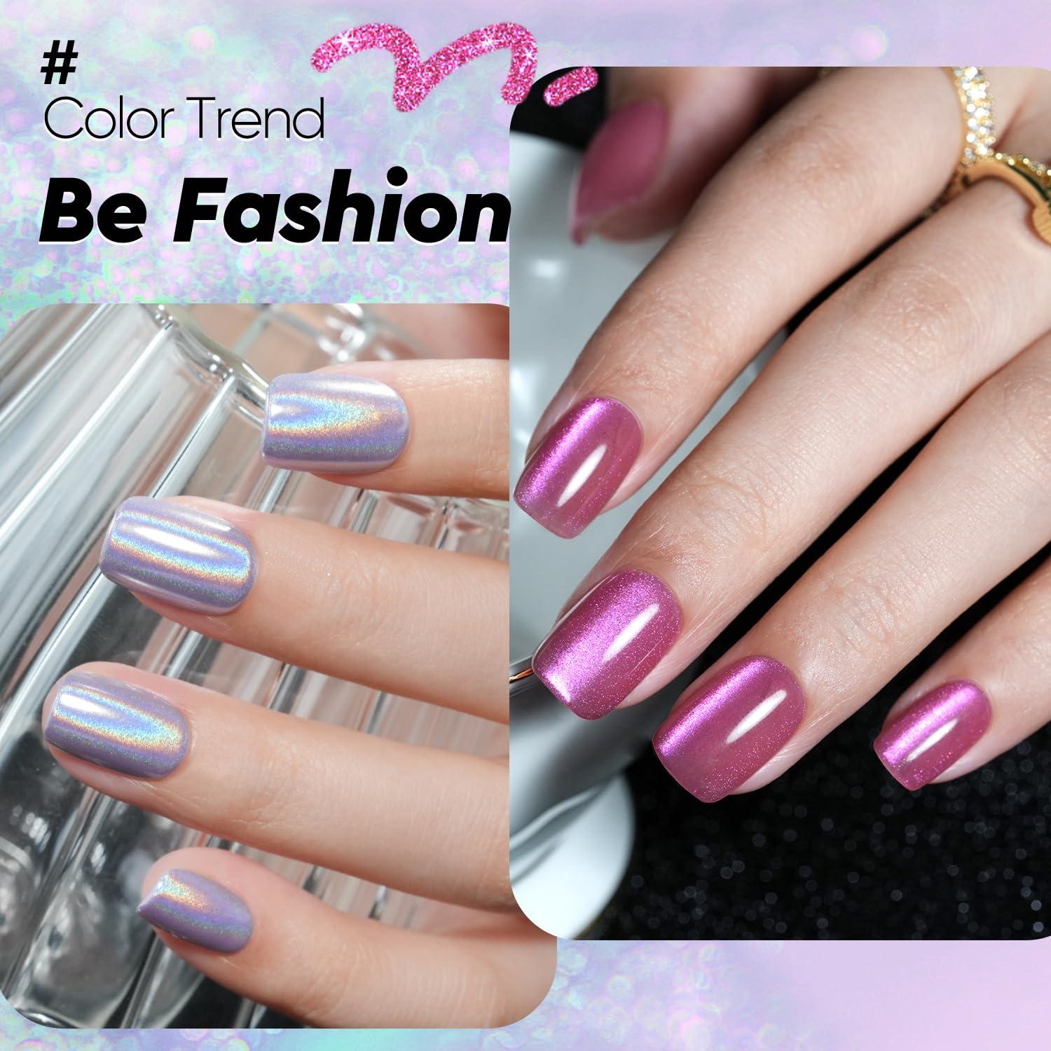 Uñas Postizas Cortas Jofay Fashion 160 Pcs Diseño Aurora