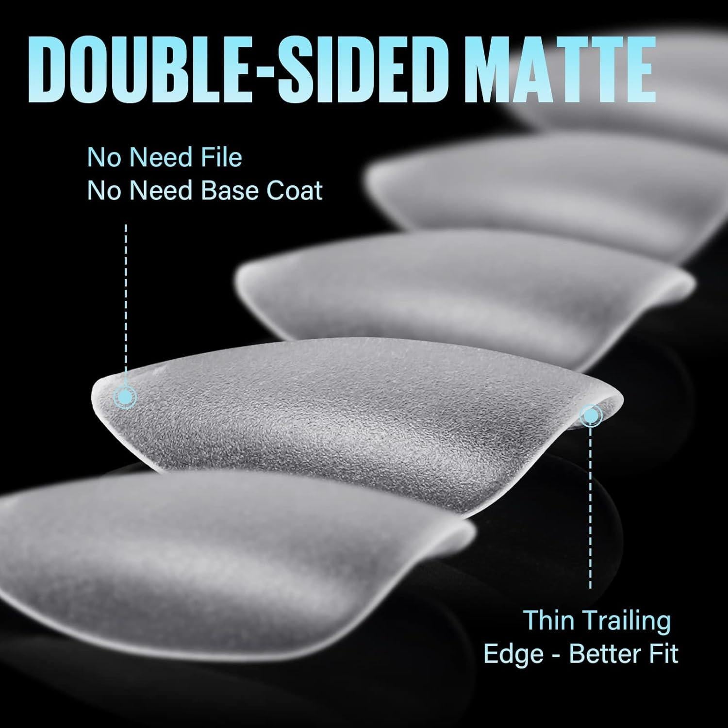 Consejos de Uñas Almendra Cortos TOMICCA - 450 Piezas, 15 Tamaños