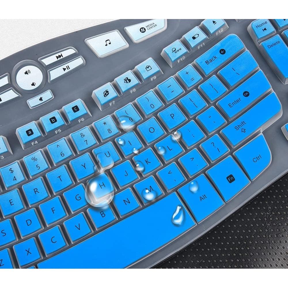 Cubierta de Teclado Logitech K350 MK550 MK570 Silicona Azul Ombre