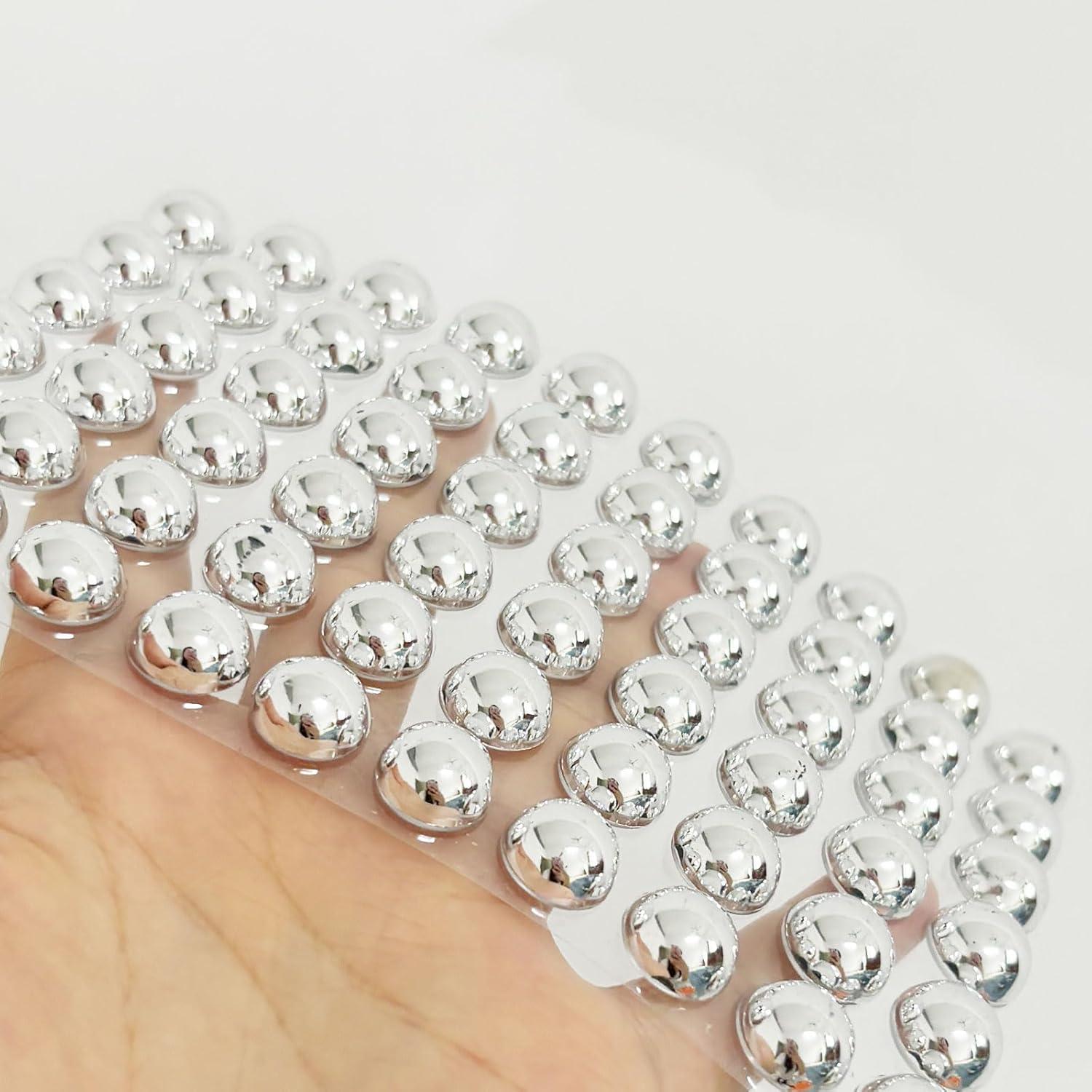 Pegatinas de Protección para Uñas Largas Neryourlly Plateadas 120 Piezas