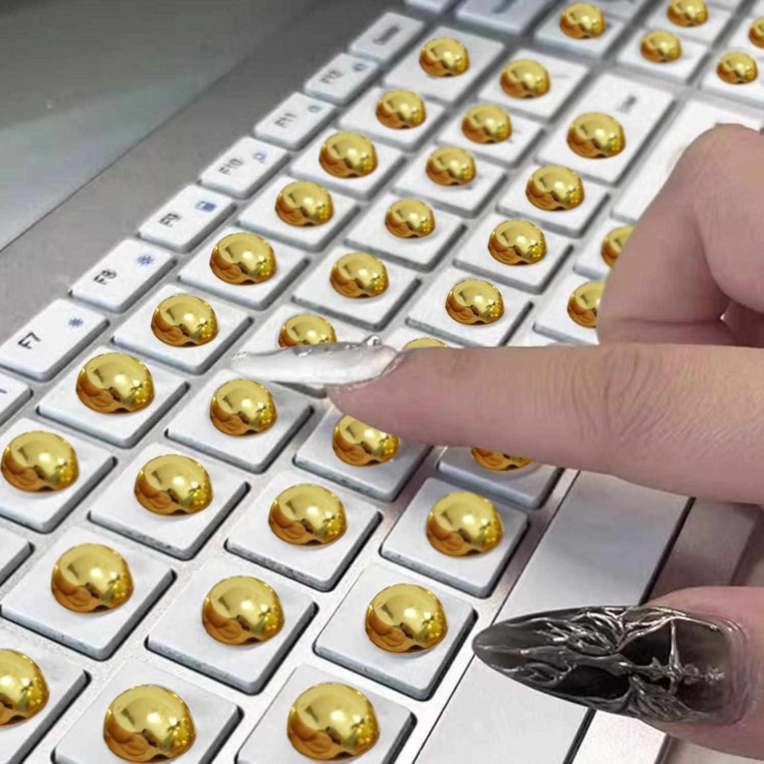 Pegatinas de Protección para Uñas Largas Neryourlly Plateadas 120 Piezas