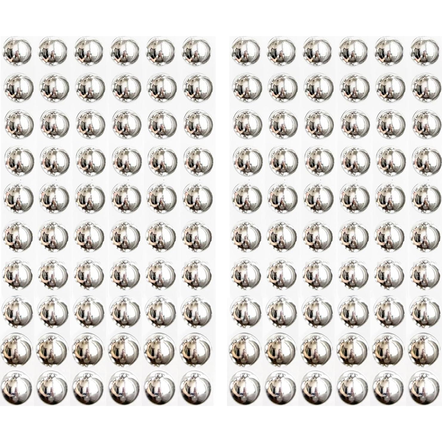 Pegatinas de Protección para Uñas Largas Neryourlly Plateadas 120 Piezas