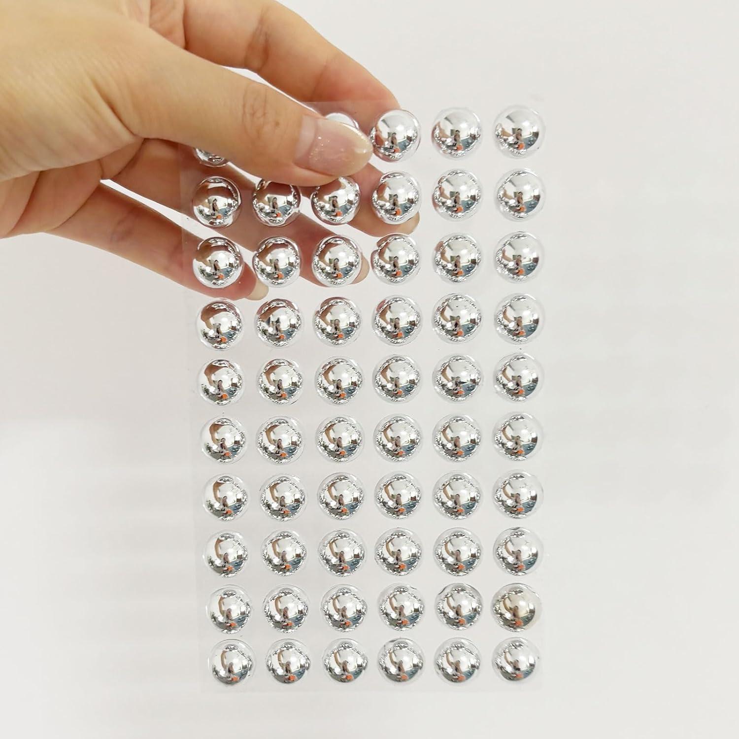 Pegatinas de Protección para Uñas Largas Neryourlly Plateadas 120 Piezas