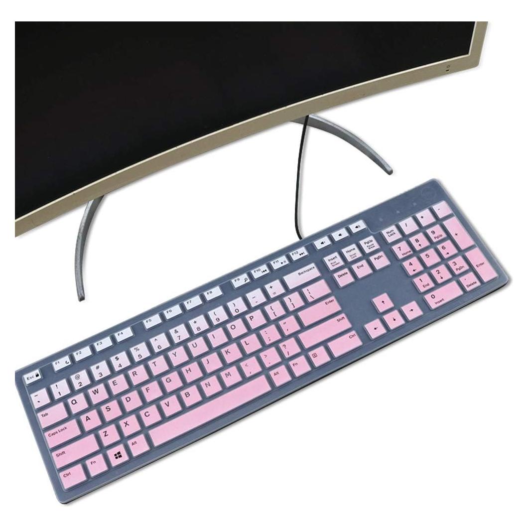Cubierta de Teclado Silicona Rosa Ombre para Dell KB216 KM636