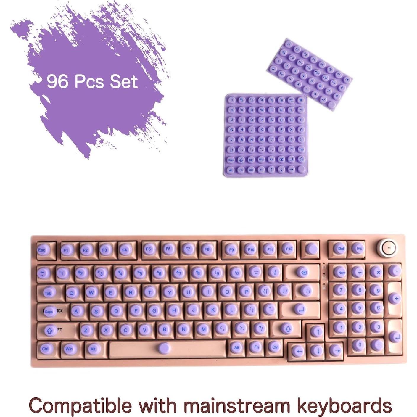 Juego de Stickers para Teclado BLEWAY - 96 Piezas Morandi