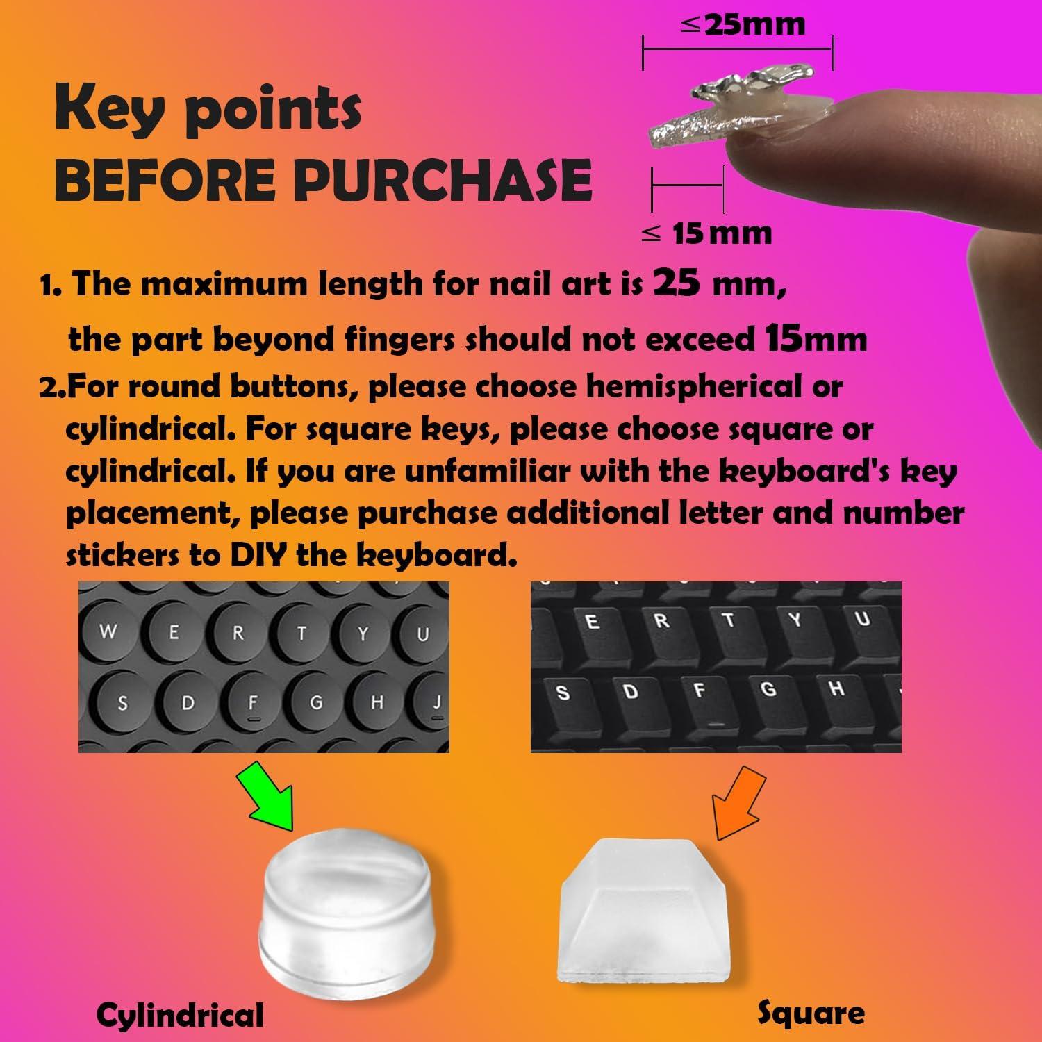 Pegatinas de Teclado Elevadas DIY Zooplan 80 Pcs Cilindro