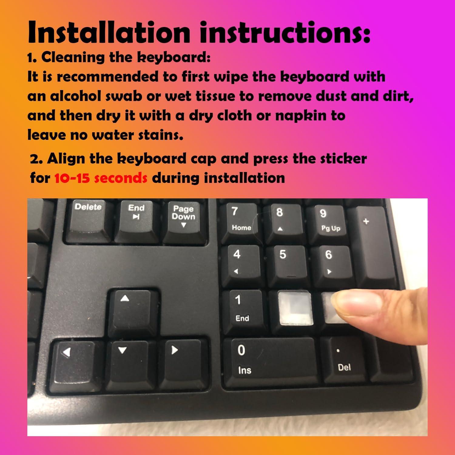 Pegatinas de Teclado Elevadas DIY Zooplan 80 Pcs Cilindro