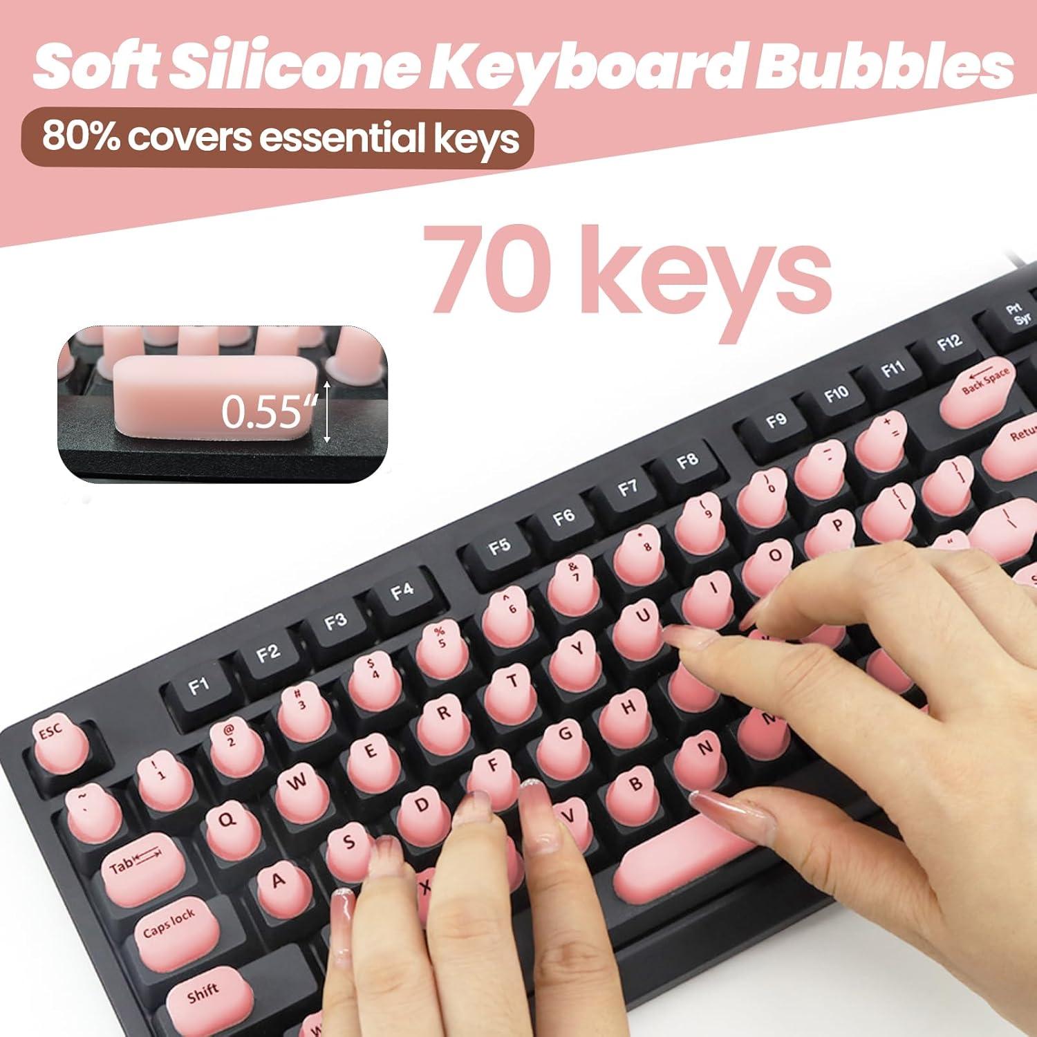 Teclas Autoadhesivas para Teclado SHANPIN 70 Pcs Silicona