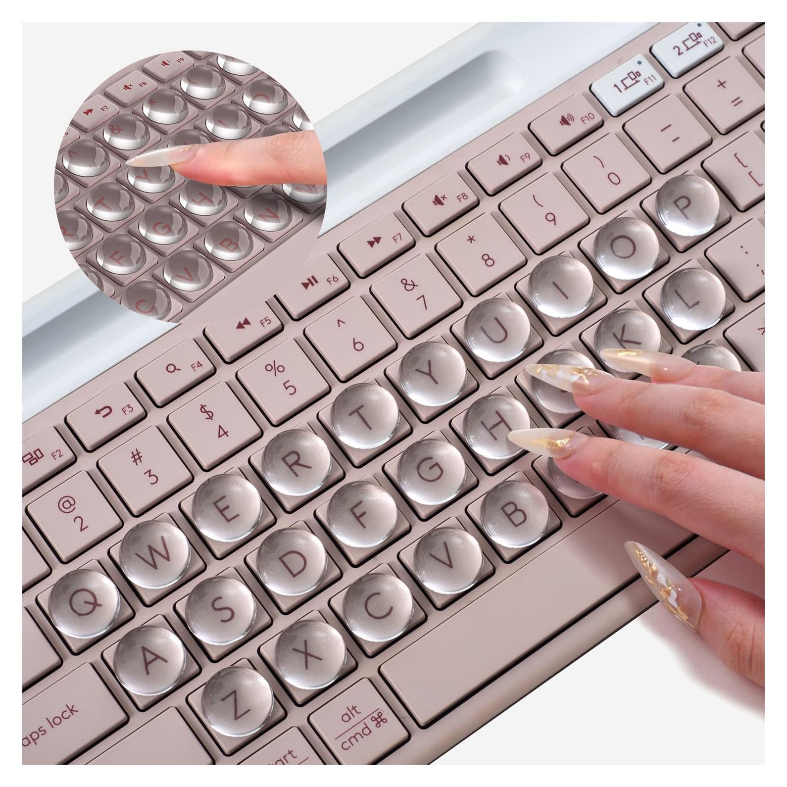 Calcomanías Transparentes para Teclado imComor 64PCS Uñas Largas