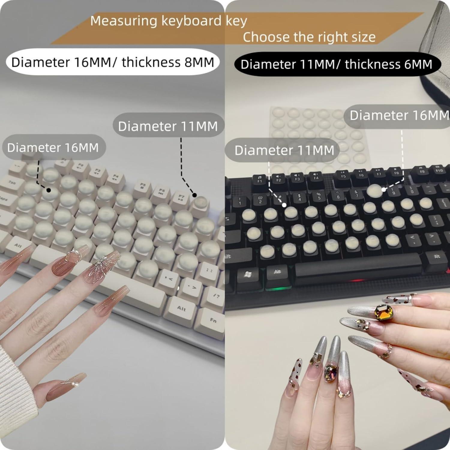 Pegatinas de Teclado para Uñas Largas SUNKOX 36pcs 16mm