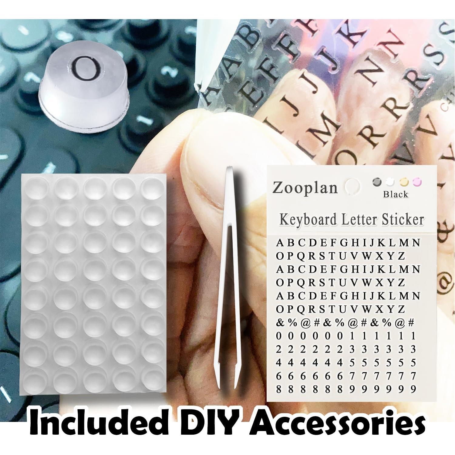 Etiquetas de Teclado Elevadas MERFUNTO 40 PCS Silicona Adhesiva