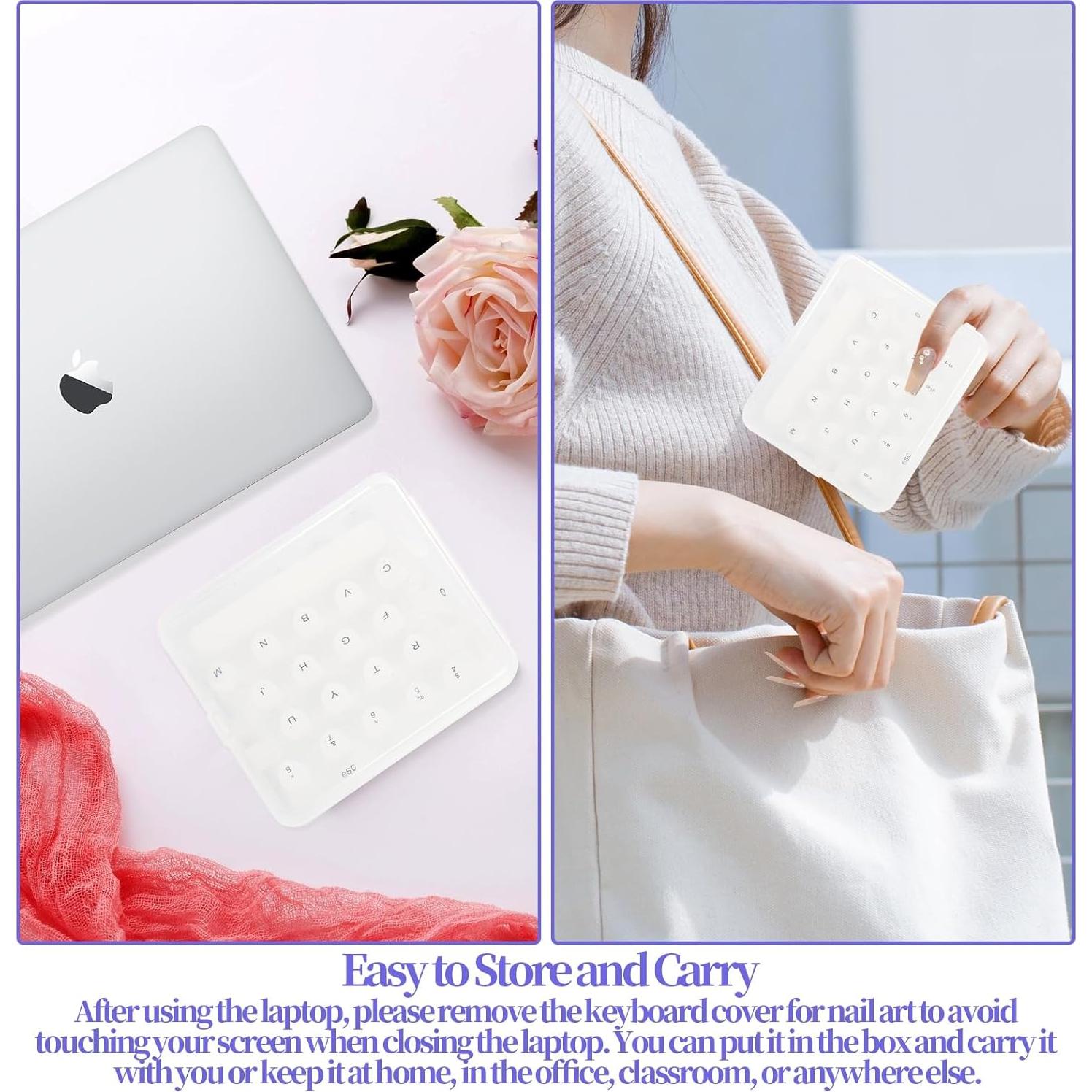 Cubierta de Teclado de Silicona para Uñas Largas DR.YYDF - MacBook Pro/Air