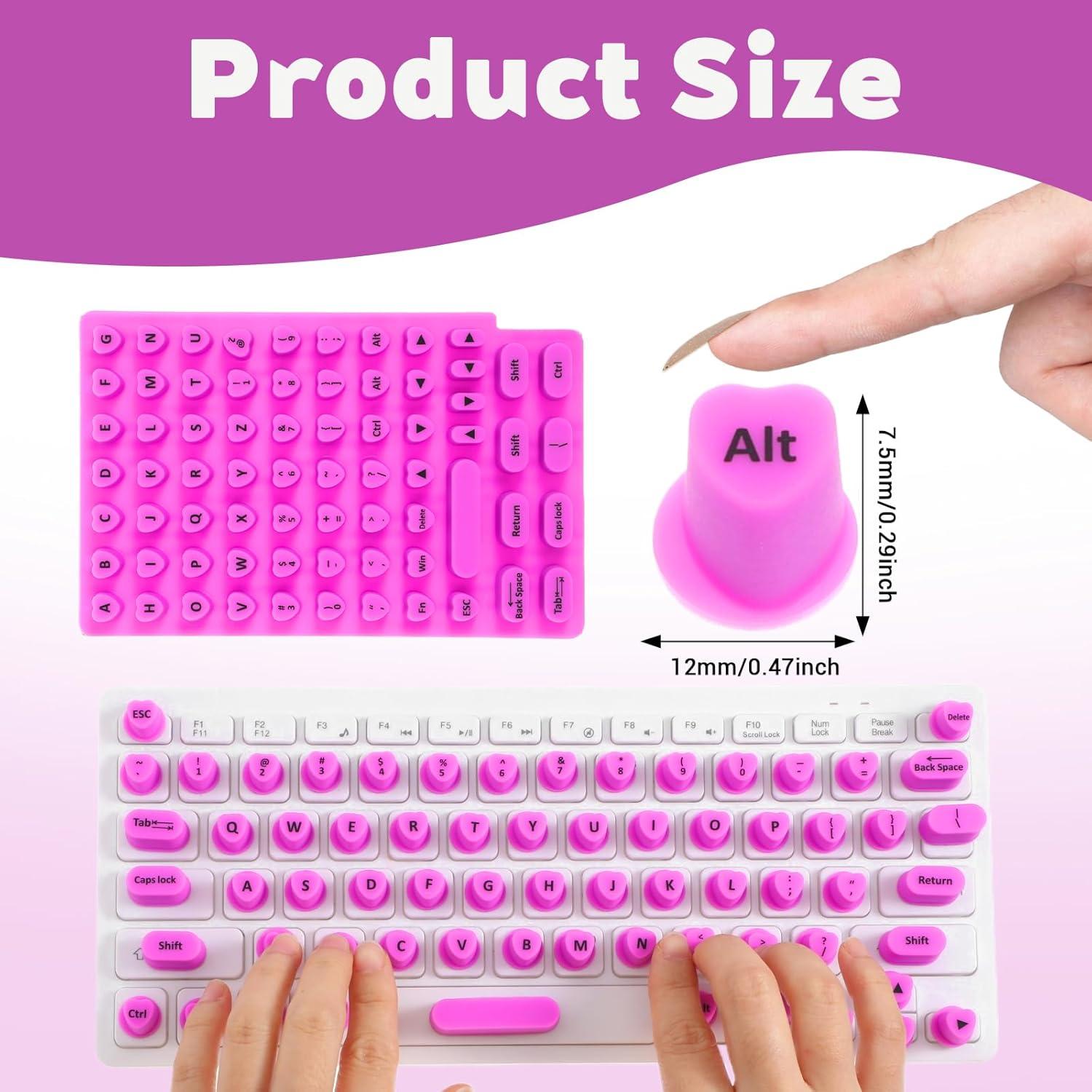 Calcomanías Elevadas para Teclado Eldraqth - Uñas Largas Morado