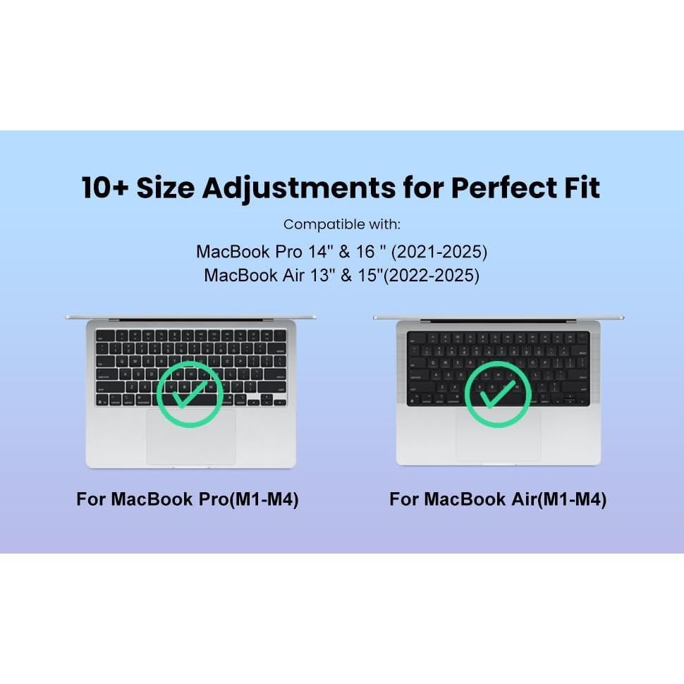 Cubierta de Teclado HRH para Uñas Largas Azul Aqua - MacBook Pro/Air