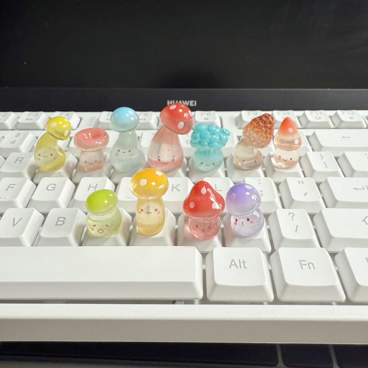 Calcomanías 3D para Teclado MayeBridge Hongo Noctilucente 16 Pzas