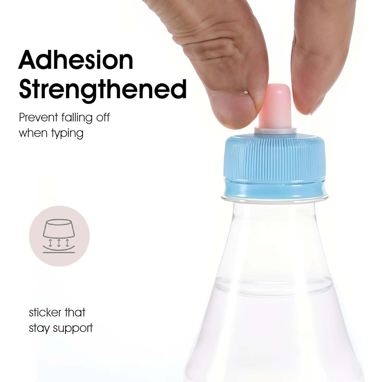 70 Calcomanías de Teclado Rosa para Uñas Largas - Silicona