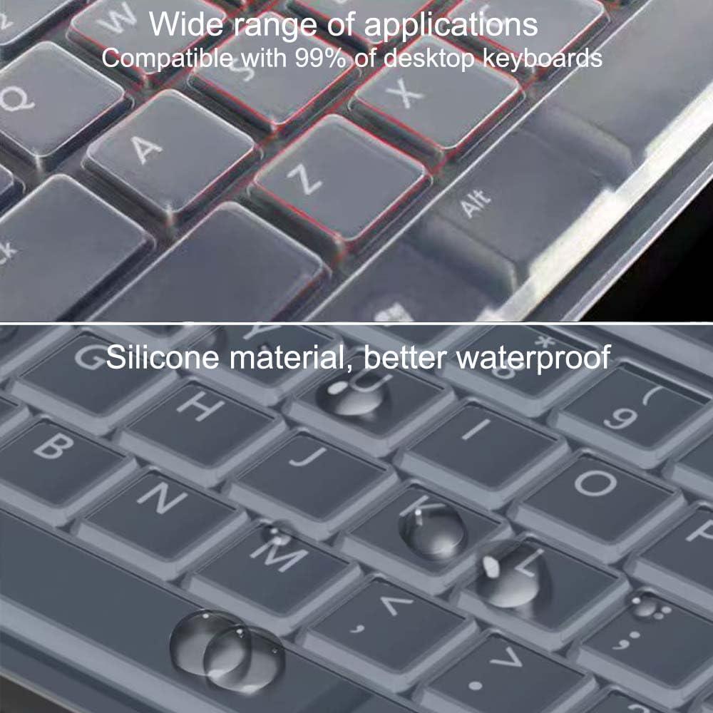 Protector de Teclado de Silicona VORTINIOUS Ultra Delgado 104/107 Teclas