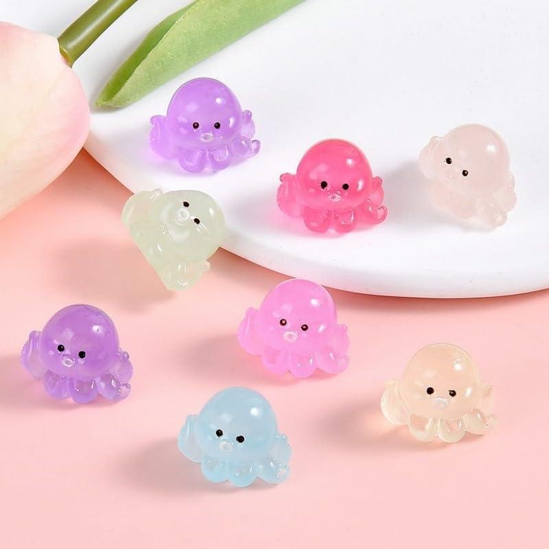 20 Stickers 3D Pulpo MayeBridge para Teclado y Uñas Largas