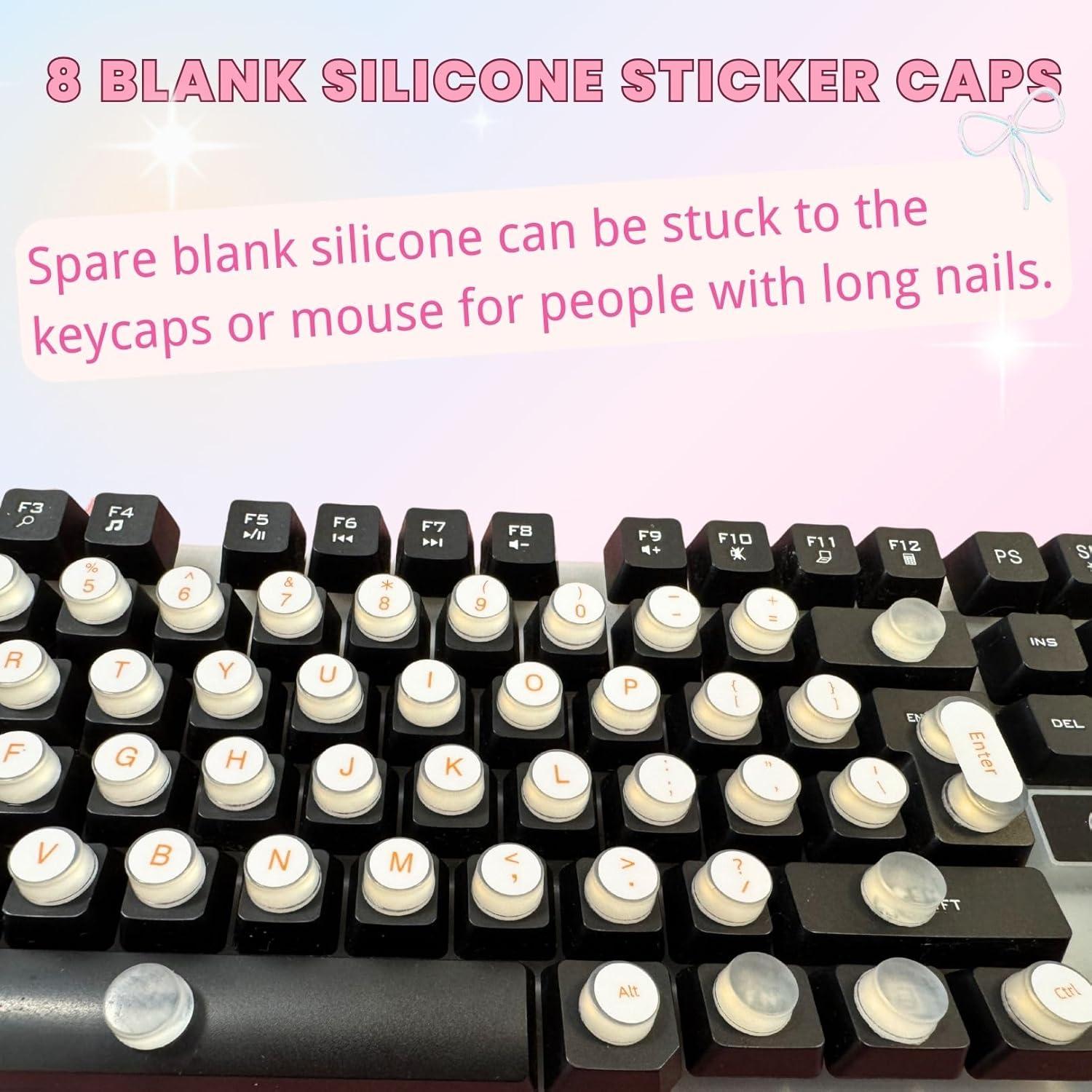 Calcomanías de Teclado Silicona LikoSpark Rosa 72 PCS