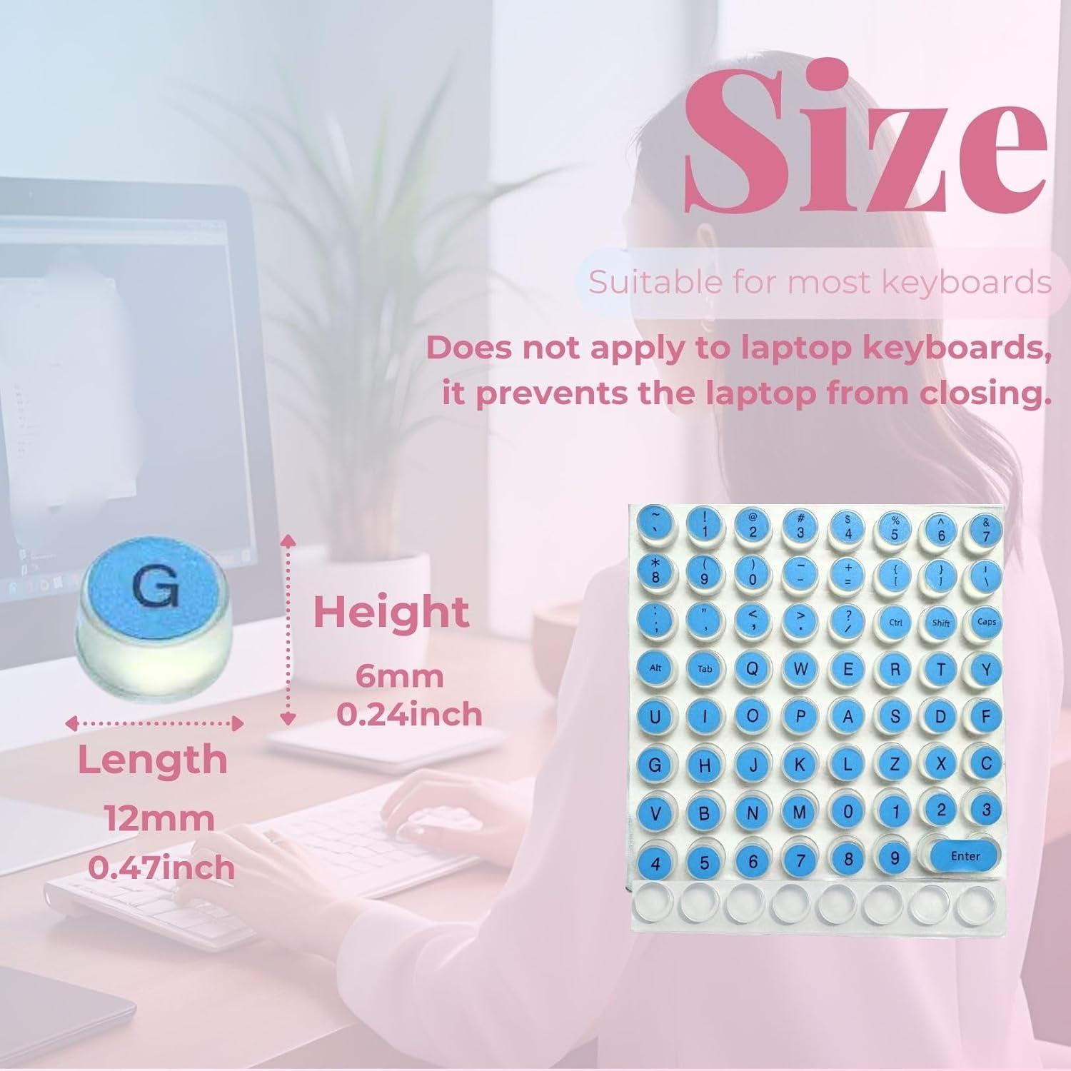 Calcomanías de Teclado Silicona LikoSpark Rosa 72 PCS