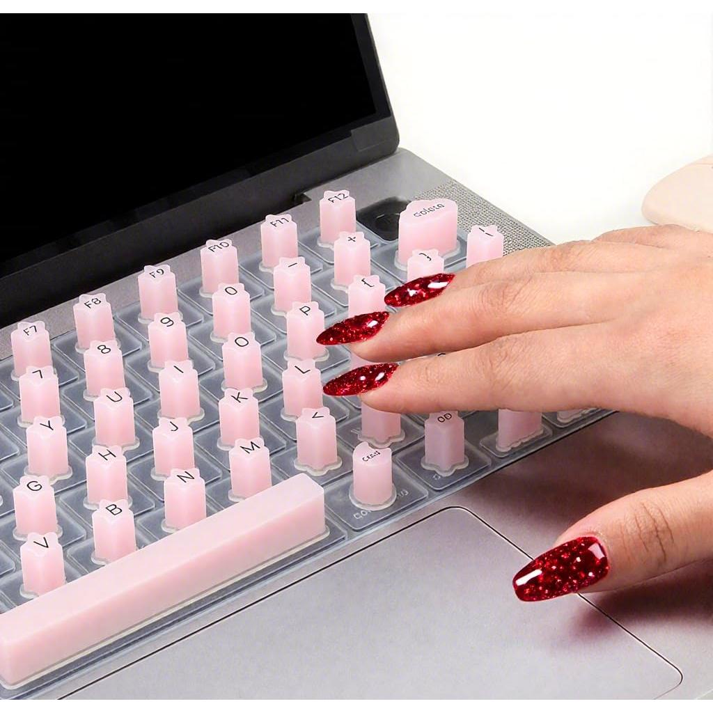 Cubierta de Teclado de Silicona Se7enline para MacBook Pro/Air 2021-2025 - Rosa
