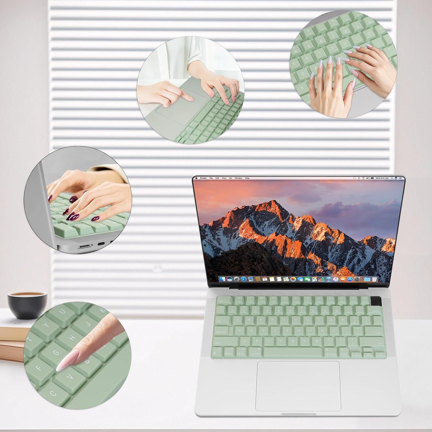 Cubierta de Teclado Silicona MOSISO para MacBook Air/Pro 15/14/16"