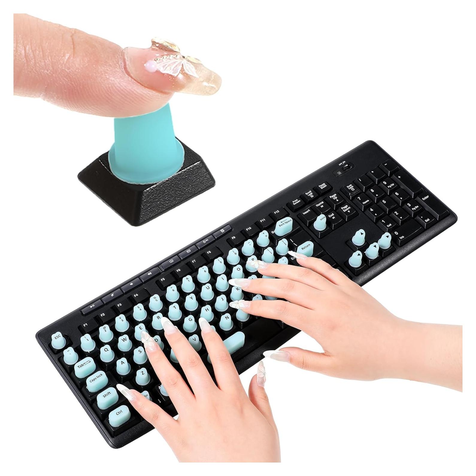 Burbujas de Teclado para Uñas Largas Alrhso 70pcs Silicona