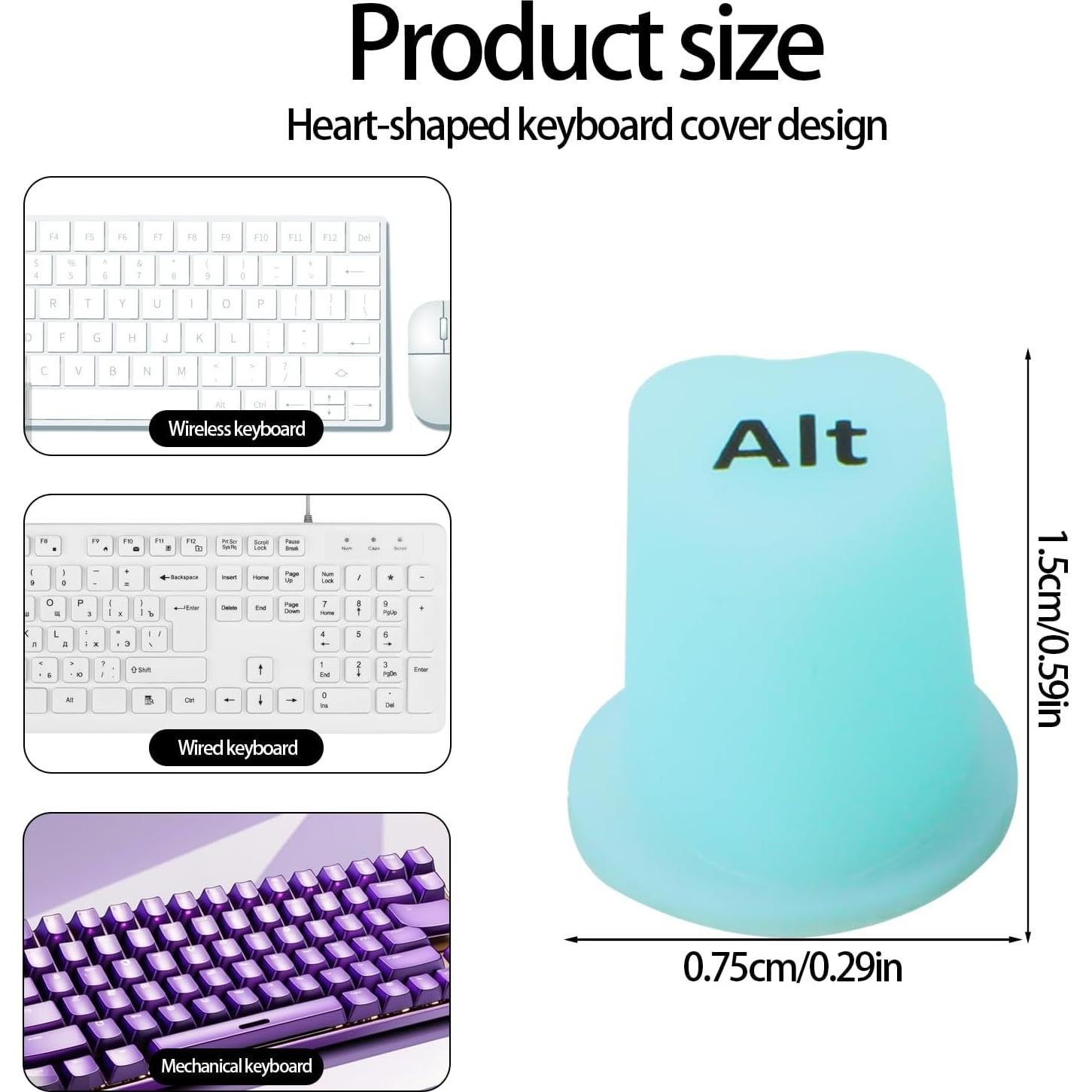 Burbujas de Teclado para Uñas Largas Alrhso 70pcs Silicona