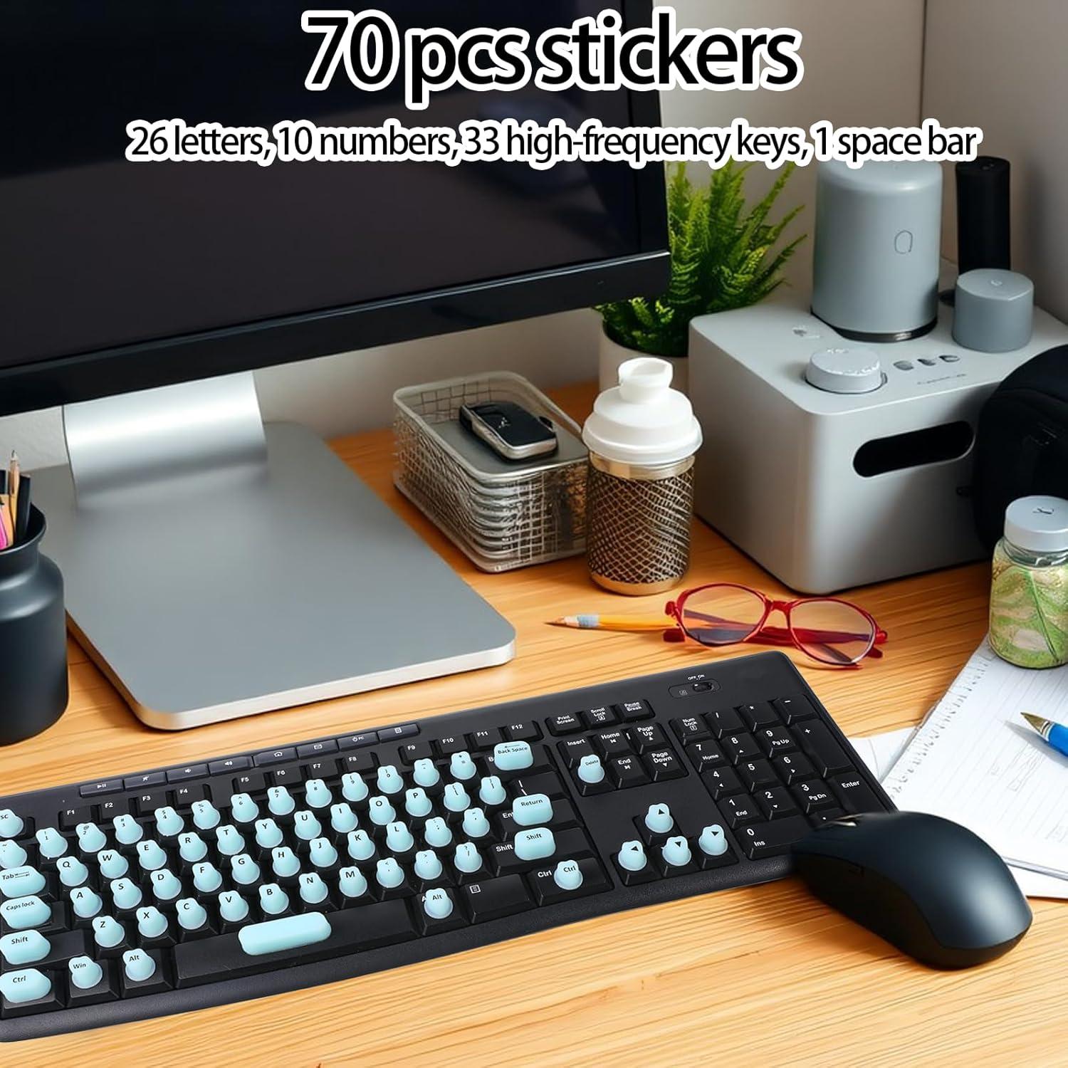 Burbujas de Teclado para Uñas Largas Alrhso 70pcs Silicona