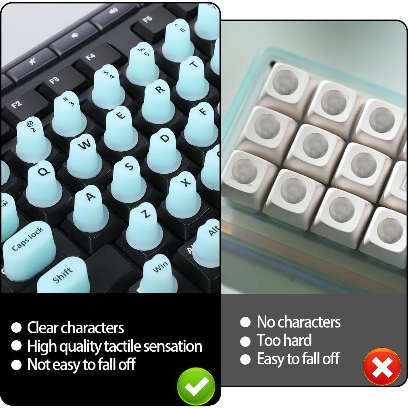 Burbujas de Teclado para Uñas Largas Alrhso 70pcs Silicona