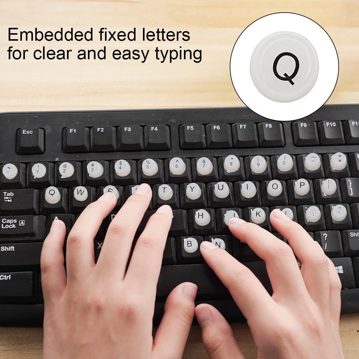 64 Calcomanías Elevadas para Teclado IOUALEY - Uñas Largas