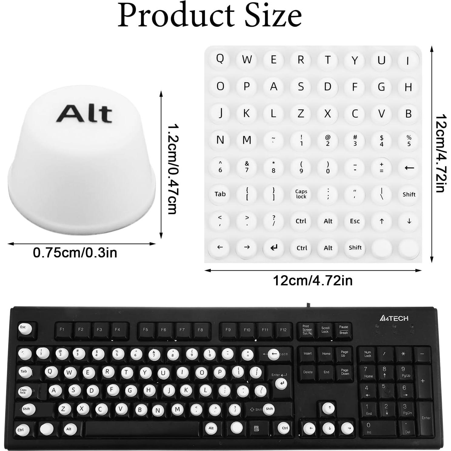 64 Calcomanías de Silicona para Teclado QfwdfcTrenz - Uñas Largas