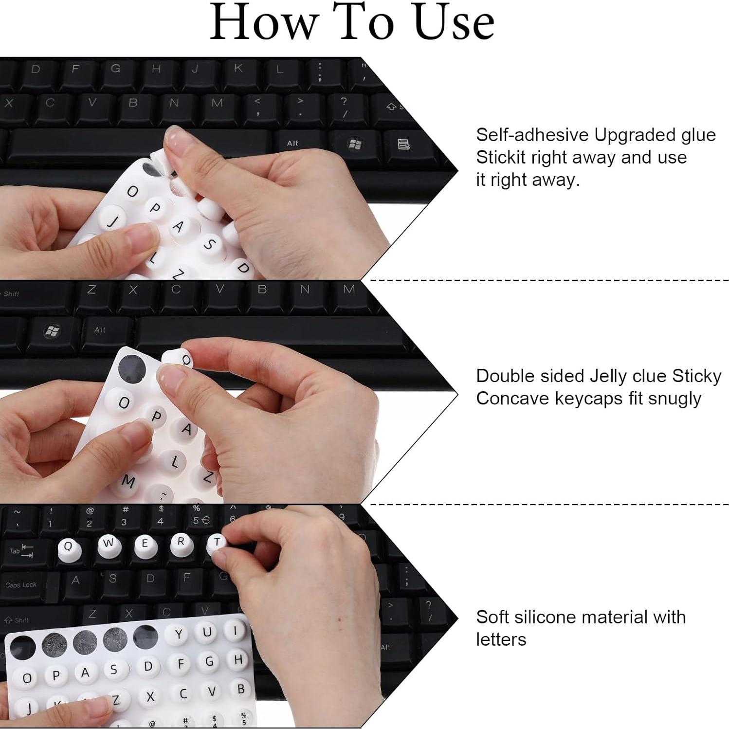 64 Calcomanías de Silicona para Teclado QfwdfcTrenz - Uñas Largas