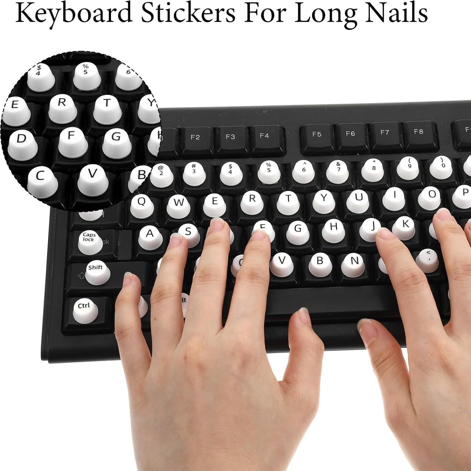 64 Calcomanías de Silicona para Teclado QfwdfcTrenz - Uñas Largas