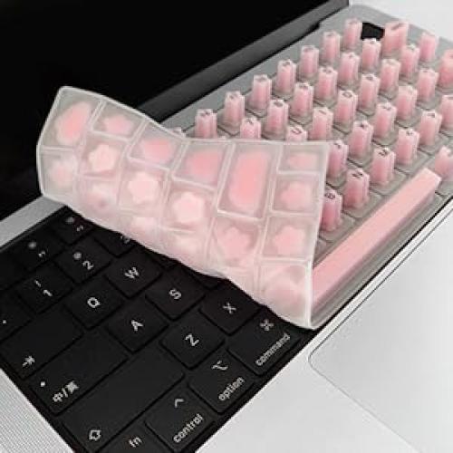 Cubierta de Teclado HRH para Uñas Largas Rosa - Compatible MacBook