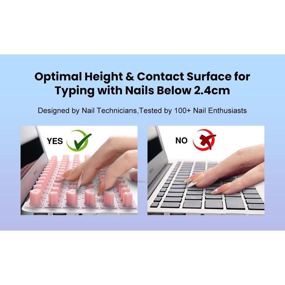 Cubierta de Teclado HRH para Uñas Largas Rosa - Compatible MacBook