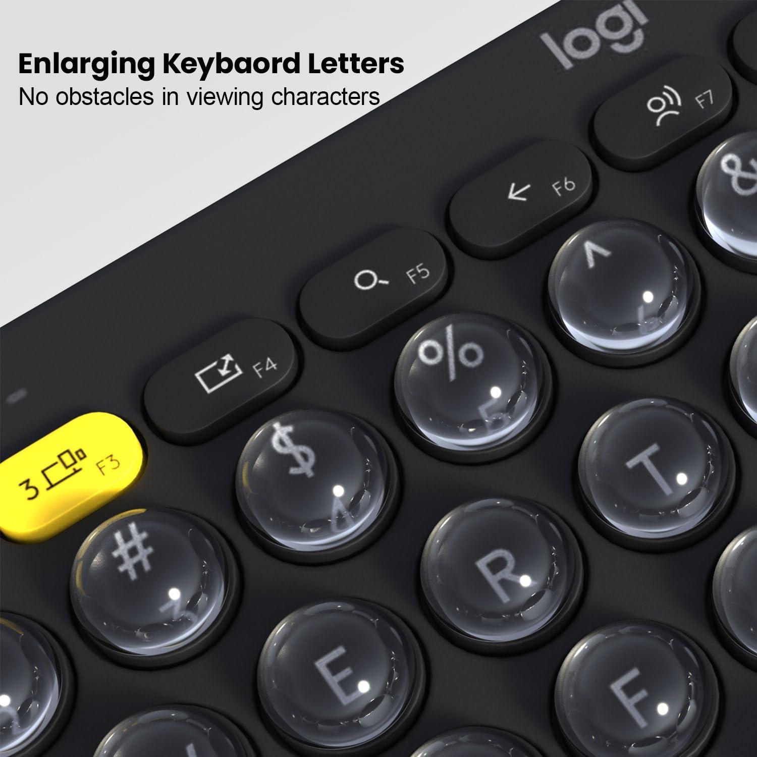 Pegatinas de Teclado Transparentes CASEDAO 64 PCS para Uñas Largas